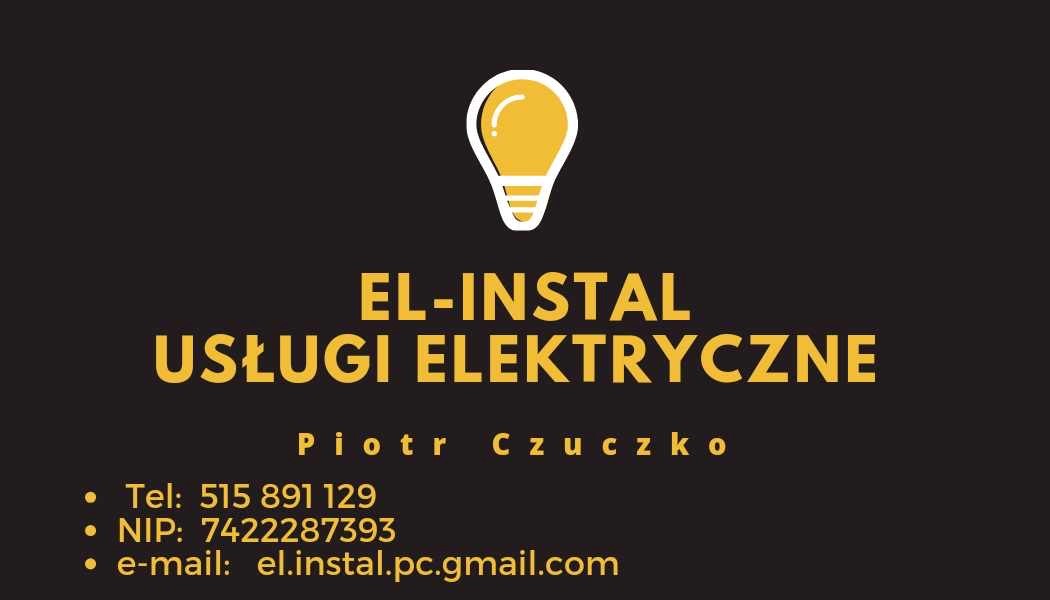 Usługi elektryczne. Montaż naprawa serwis 